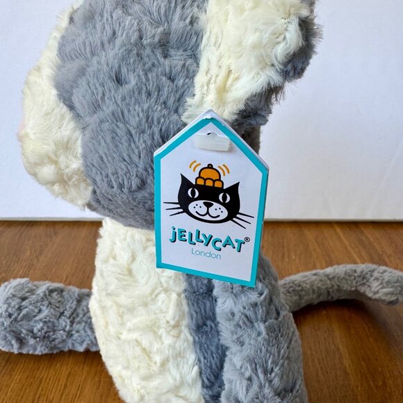 JELLYCAT London Tuffet Cat 12" NEW Soft Plush Stuffed Animal Toy Retired NWT - Picture 5 of 8